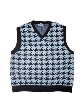 Pixar Disney Inside Out Fear Houndstooth Sweater Vest Costume Cosplay Men's 3XL